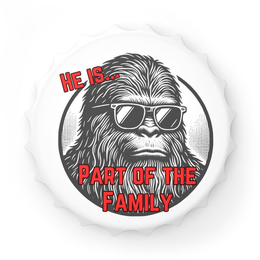 Sasquatch Bottle Opener - 'He is... Part of the Family' - Fun & Unique Kitchen Gadget